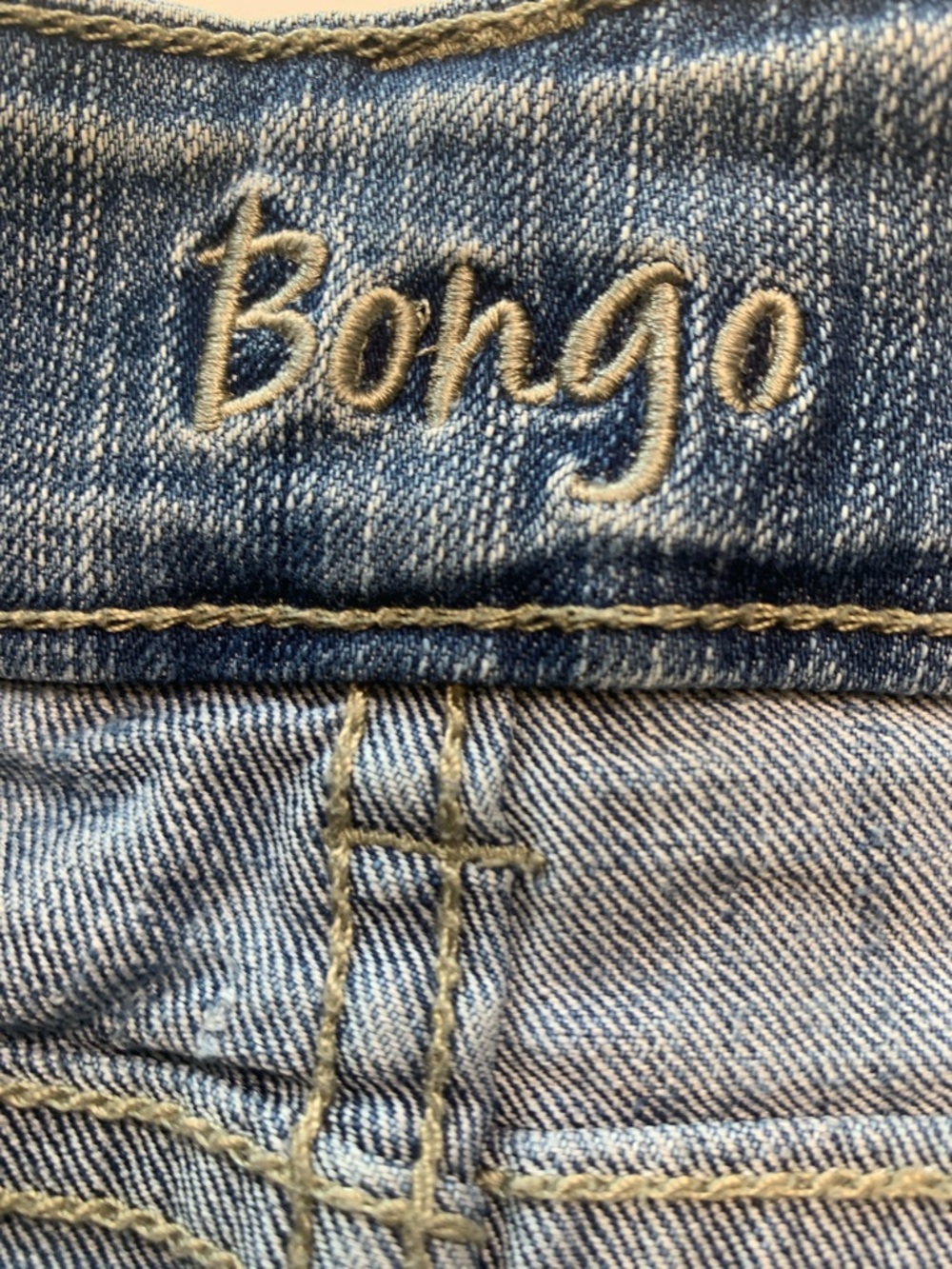 BONGO Vintage Light Blue Denim Bronze Metal Detail - Picture 6 of 9
